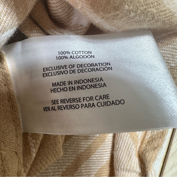 Gap Women's Soft Cotton Relaxed Fit Button Up Flannel Shirt Size XXLarge -New - Picture 5 of 11